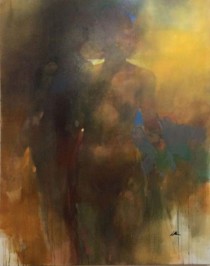 Female nude, standing, abstract