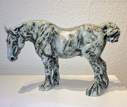 Carthorsemade from cold cast stoneware