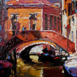 Small pedestrian bridge in Venice