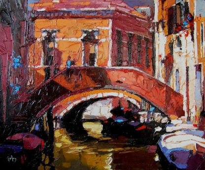 Small pedestrian bridge in Venice
