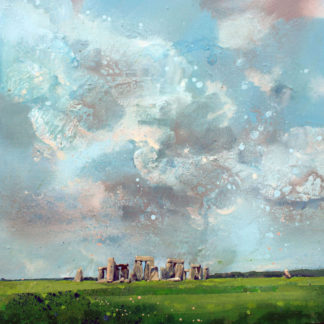Stonehenge, big sky, acrylic