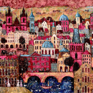 Victorian prague, pink, oil