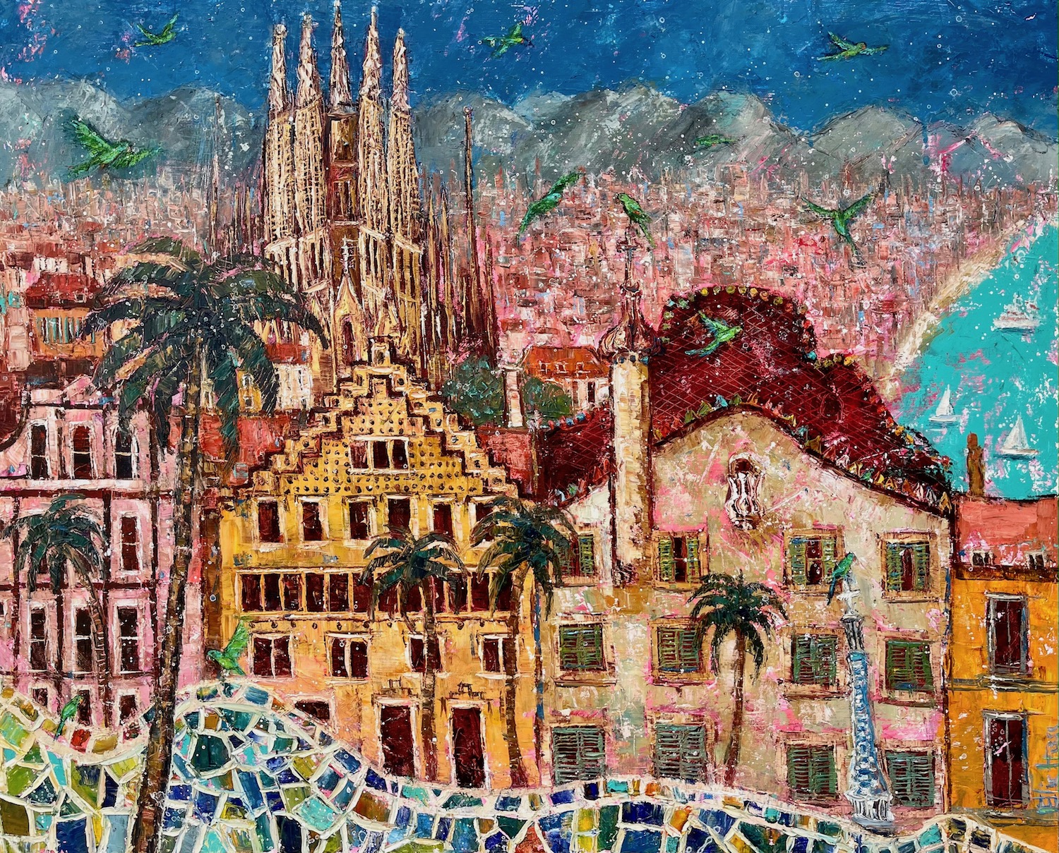 Ellie Hesse - Gaudi and Green Parrots