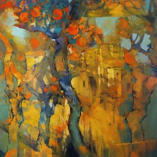 Alex Bertaina - Oranges on Orange Tree Trunks