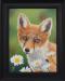 Framed-Fox-cub-&-daisies