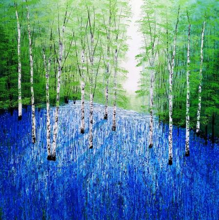bluebell wood painting